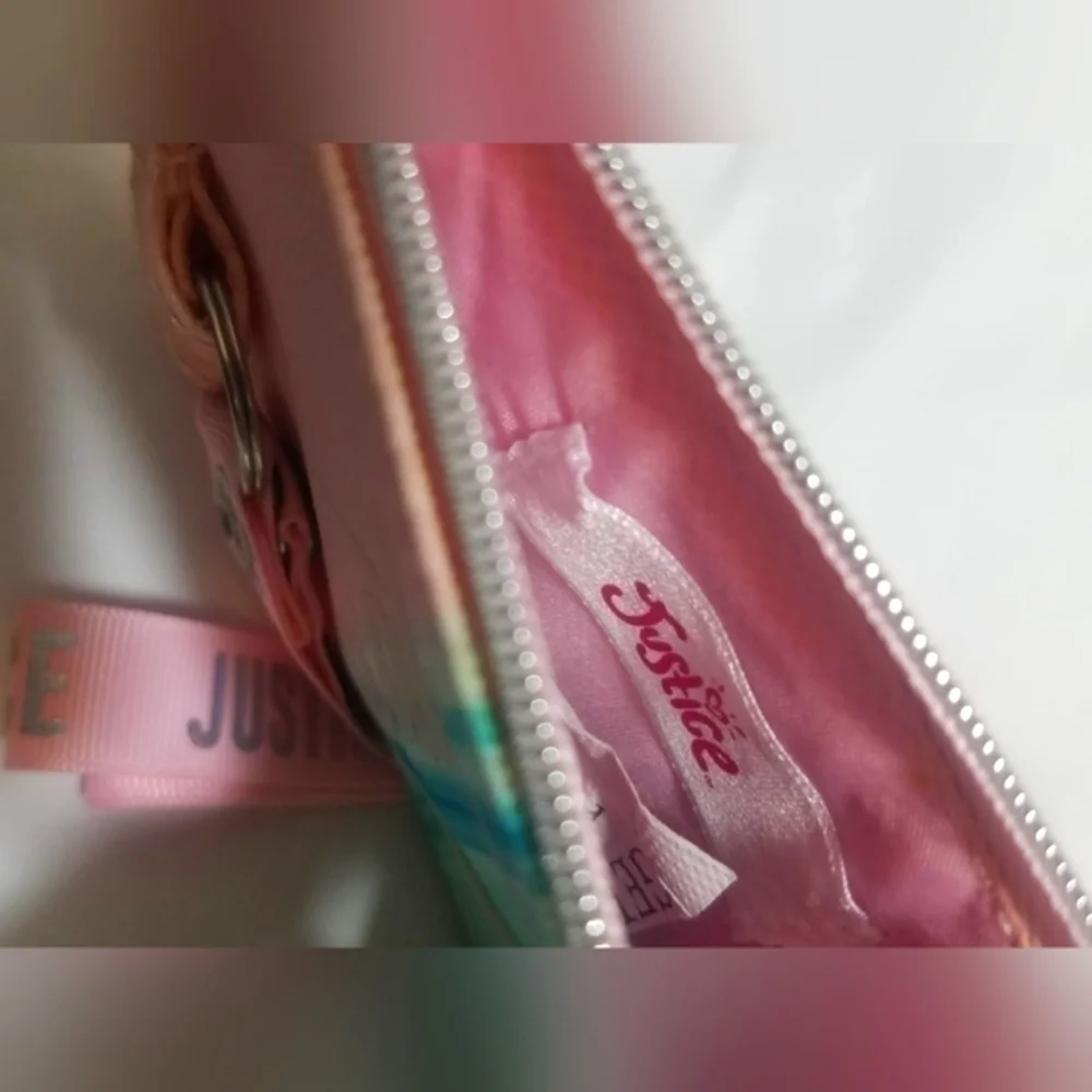 Justice Tropical Vibes Changing Color Hanging ID Case